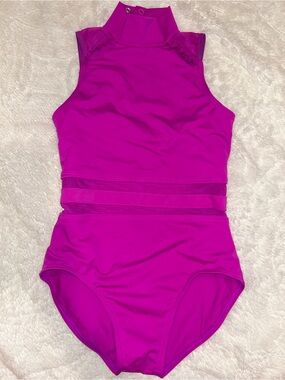 Balera Magenta High Neck One-Piece leotard
